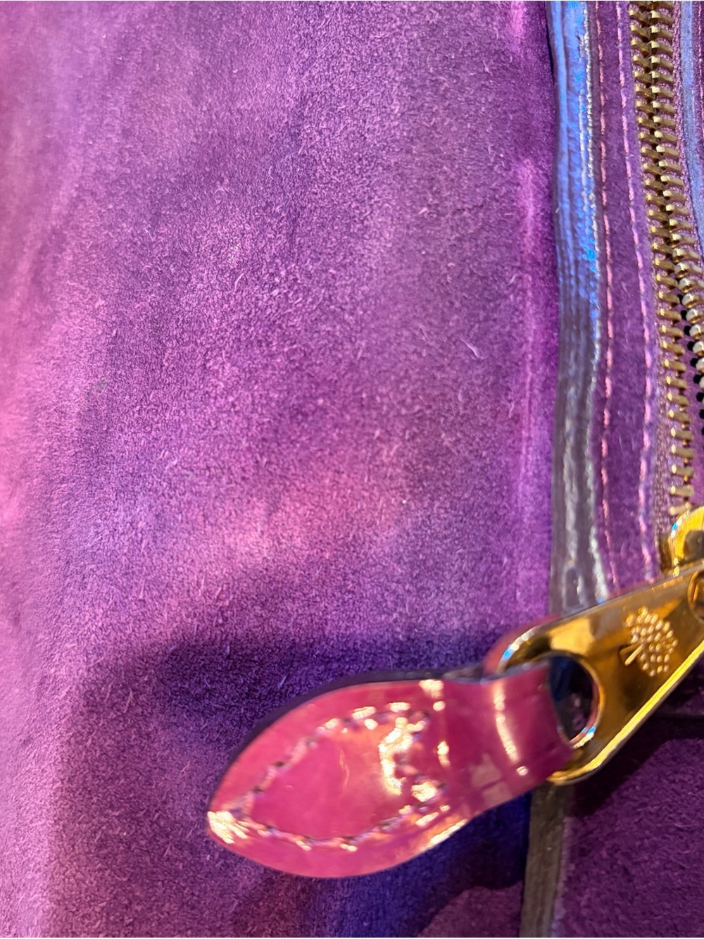 Mulberry Vintage Purple Patent Leather Bayswater Satchel Large - Picture 11 of 12